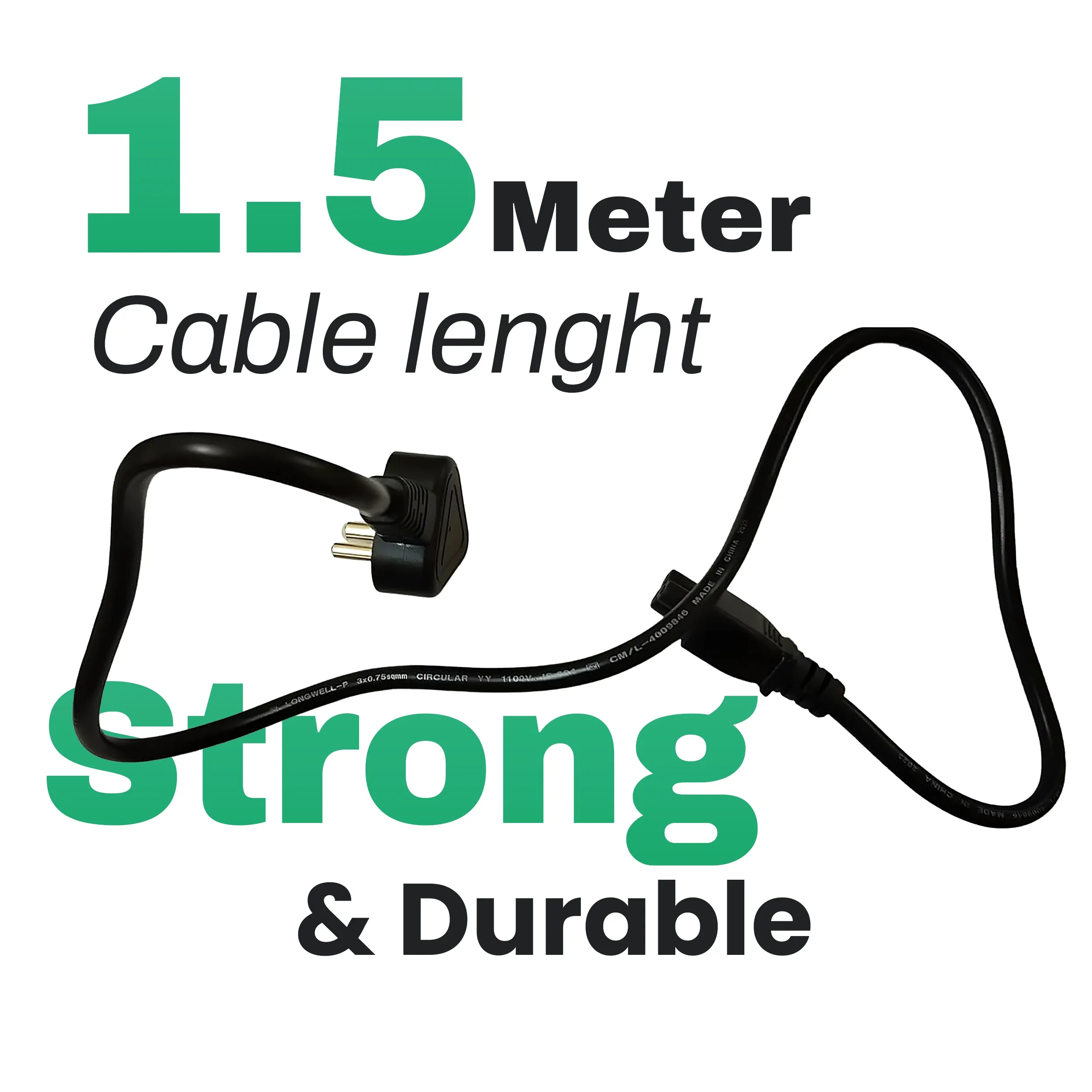 EVM Laptop Power Cable 1.5m view 5